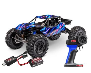 TRAXXAS TXC-4M EXTREME CRAWLER 1/18 RTR BLAU BRUSHLESS, MIT 3S AKKU UND LADEGERÄT